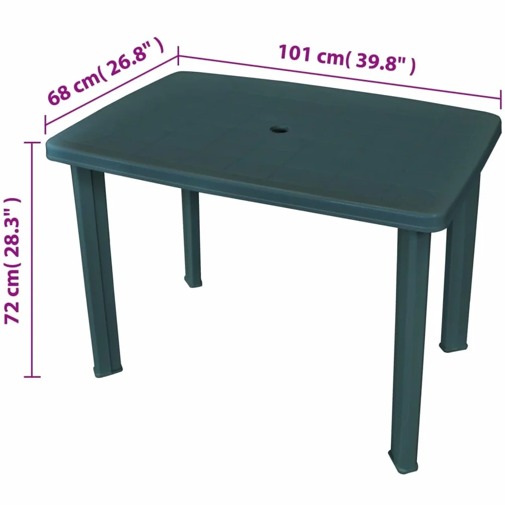 vidaXL Table de Jardin Plastique Extérieure Terrasse
