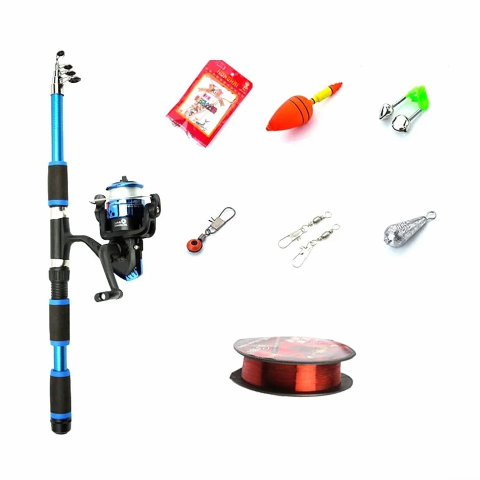 Kit canne à pêche pratique 1 82 m pour installation rapide avec accessoires essentiels pour réussir