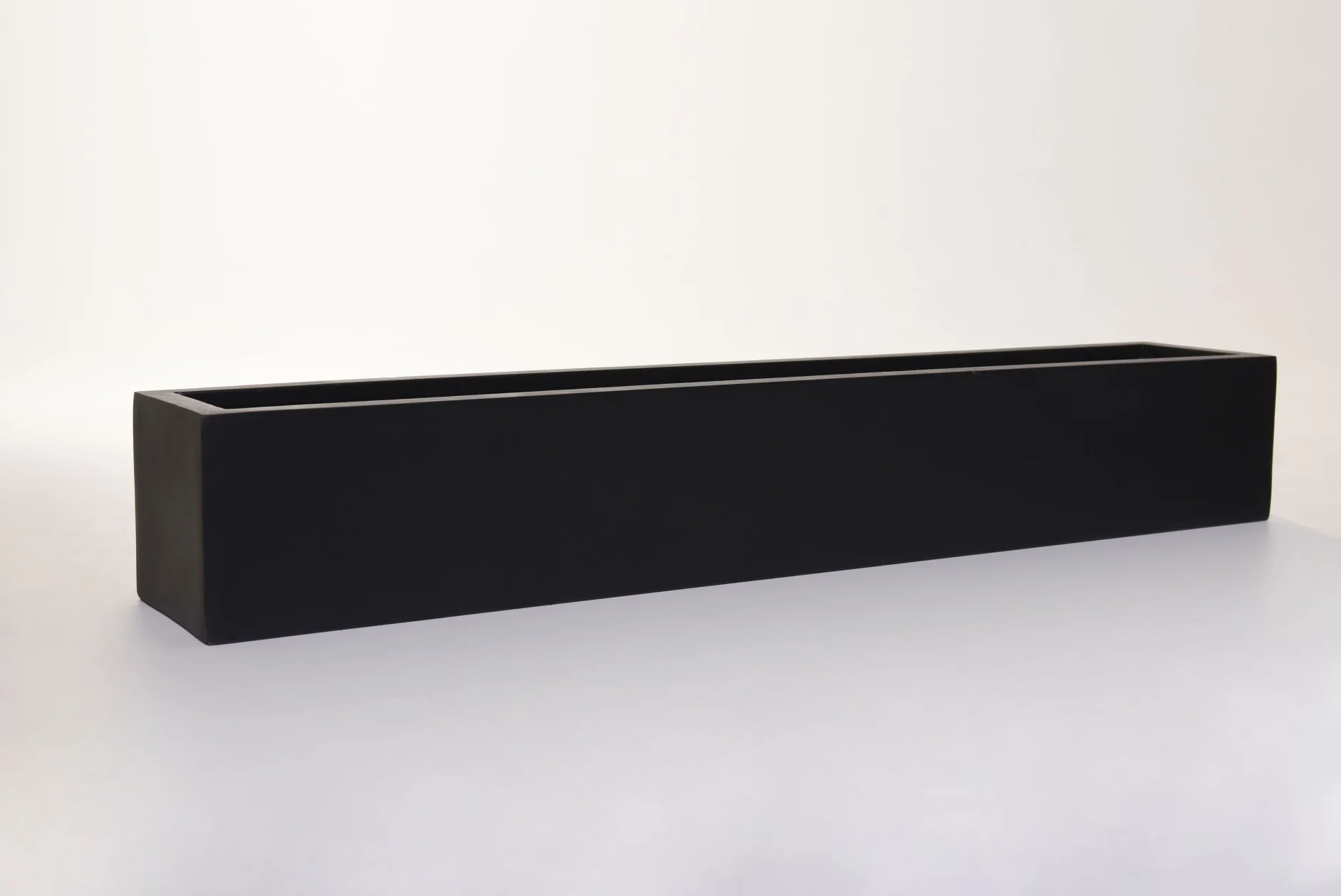 VIVANNO Jardinière Balcon Fibre de Verre FLOBO Anthracite 15x100x17 cm