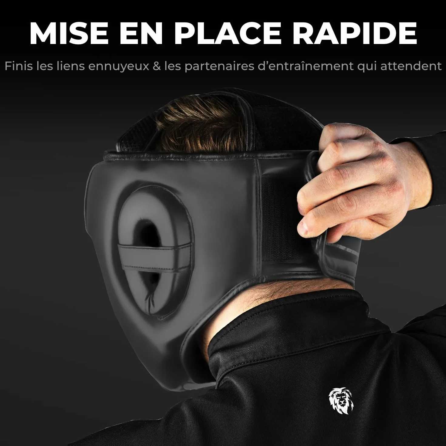 FIGHTR® Casque de Boxe pour Sparring Taille réglable pour Boxe MMA Muay Thai Kickboxing