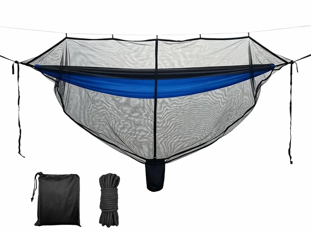 Moustiquaire de Camping pour Hamac,Camping avec moustiquaire Fermeture éclair Double,Moustiquaires Ultralight pour Hama Portable,Housse de hama de Campin,pour Plage (Ne Contient Pas Hamac)
