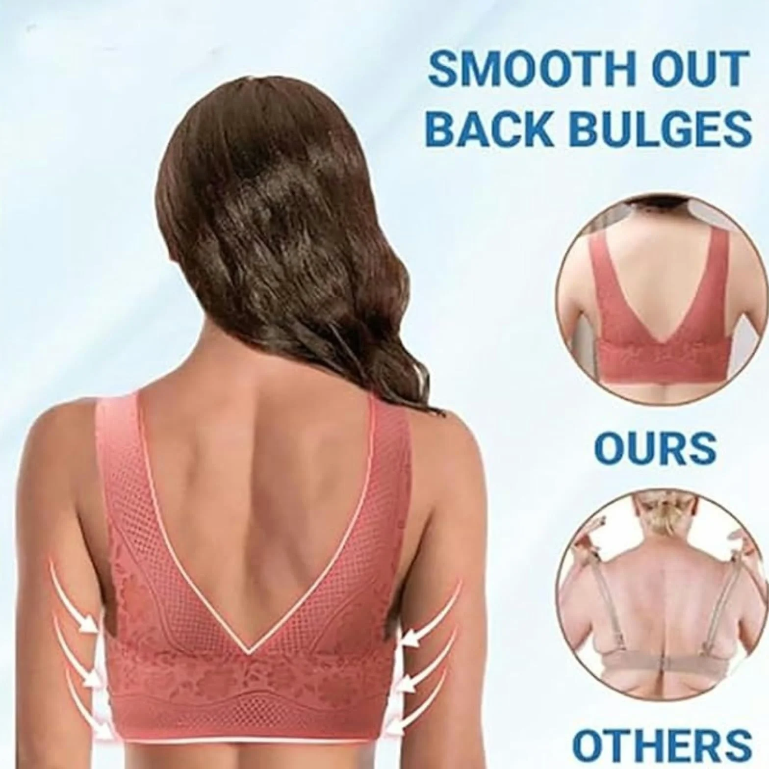 Lot de 3 Soutien-Gorge sans Armature, Sport Femme Élégant à Impression 3D Respirante
