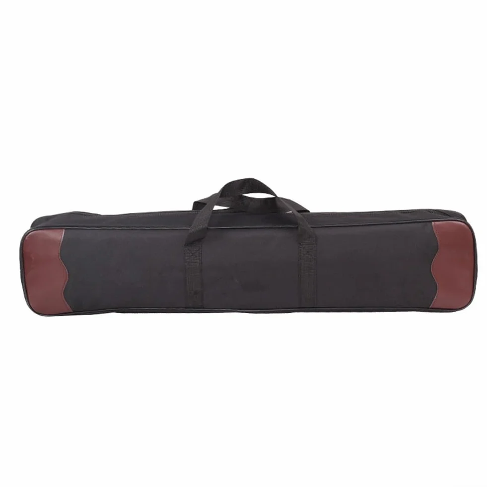 Sac de rangement en toile imperméable avec bandoulière - Housse de protection noire pour arc long traditionnel - Transport d'équipement de chasse