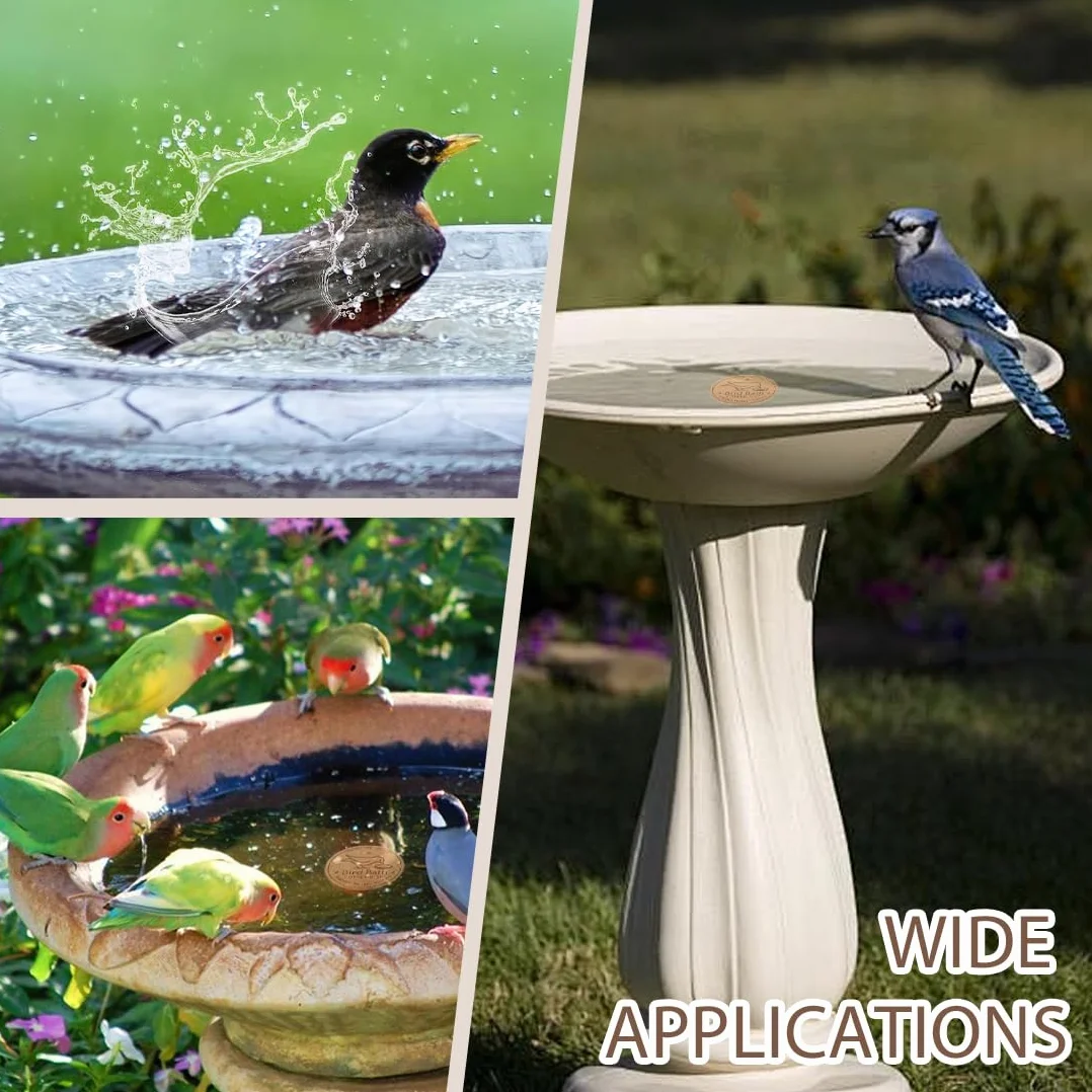 Disque De Purification Cuivre Rouge pour Bain d'oiseaux, Nettoyeur De Bassin pour Oiseaux, Accessoires