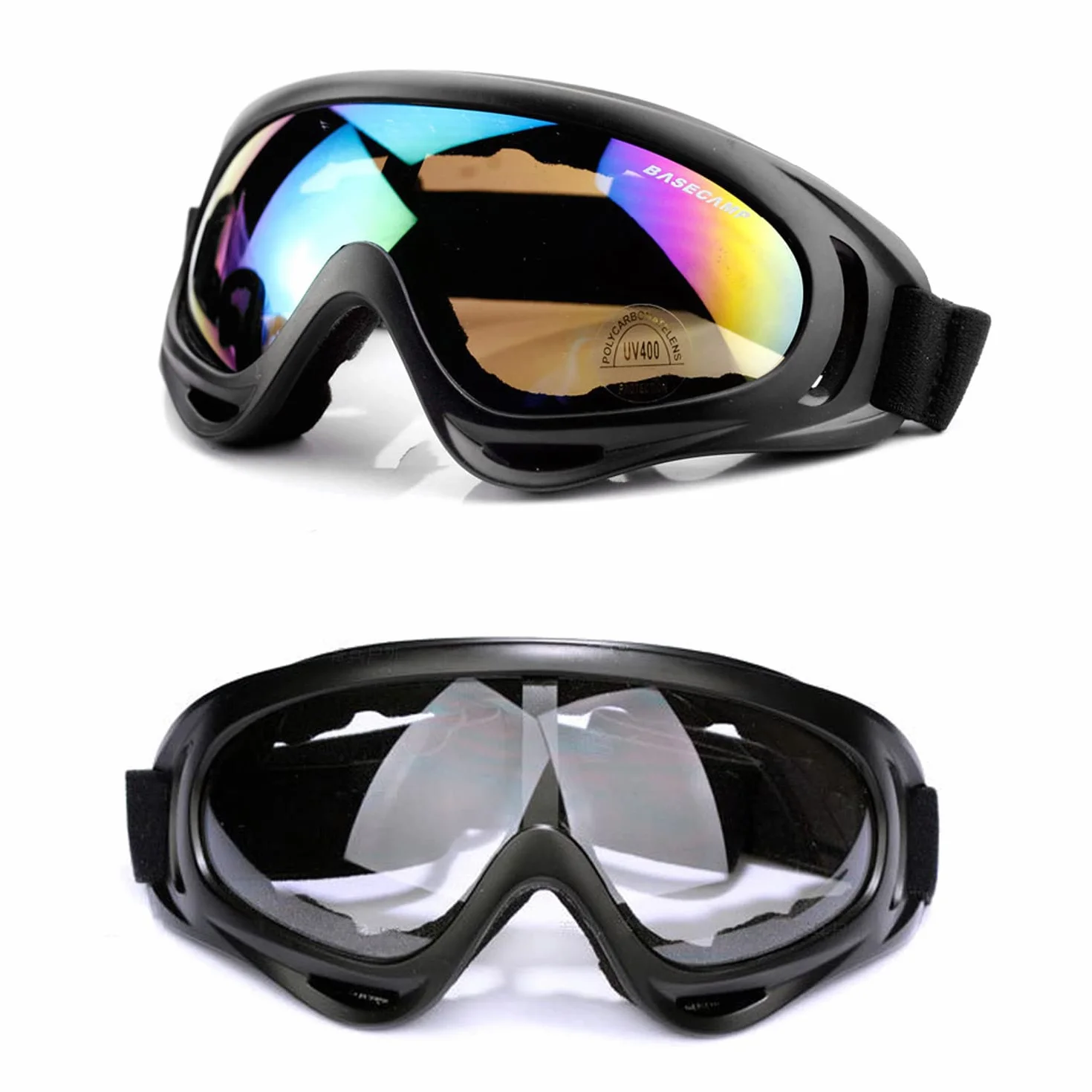 Lunettes de ski anti-UV anti-buée compatibles casque motocross snowboard