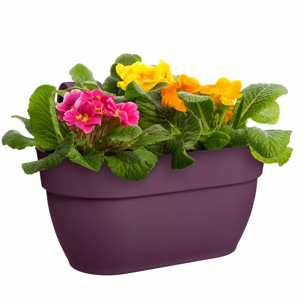 Elho Vibia Campana Easy Hanger M 36 Planteur Balcon Extérieur Ø 36 x H 26.5 cm Violet Mauve Érable