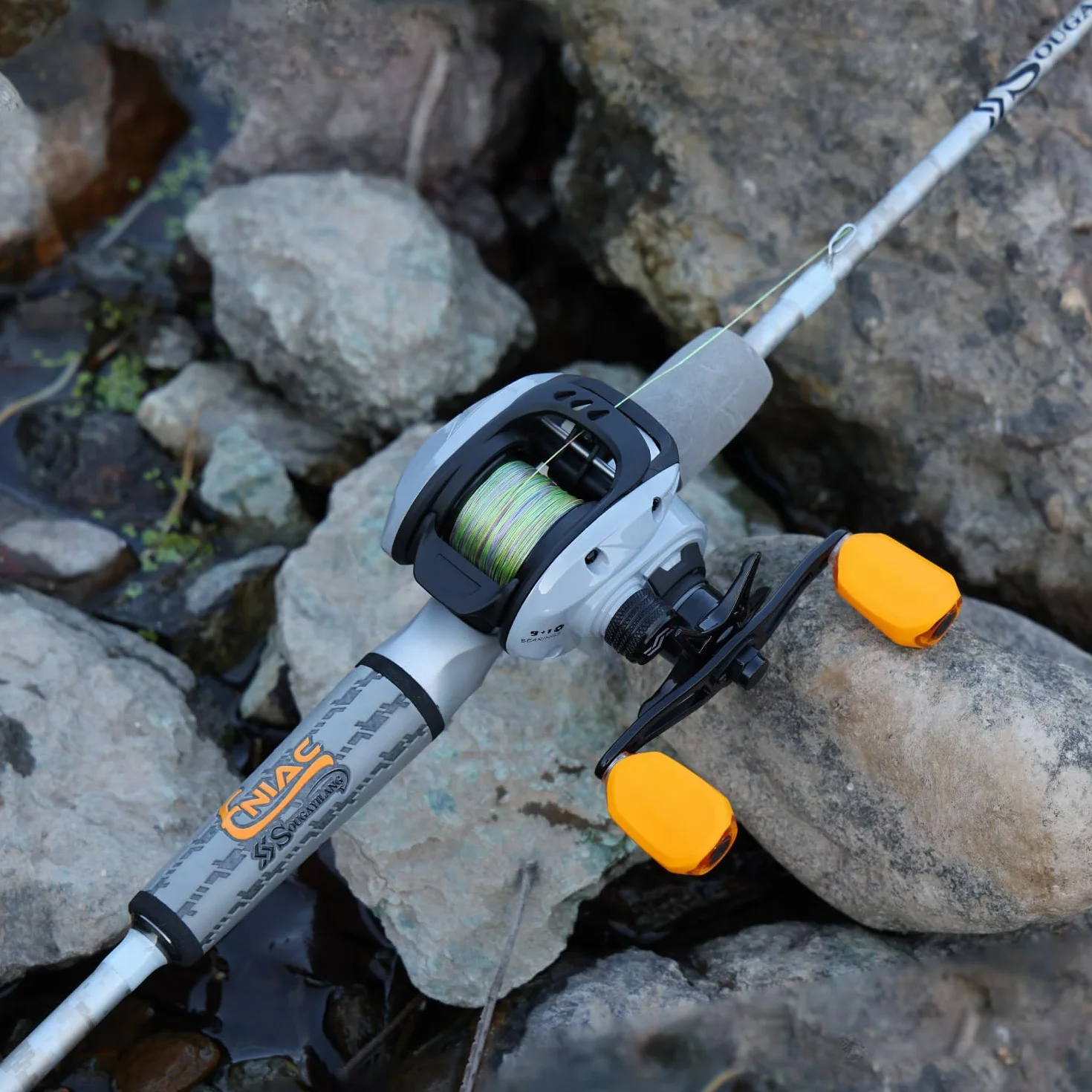 Sougayilang Canne à pêche Combiné Spinning Casting Graphite 2 pièces Moulinet pour Bar