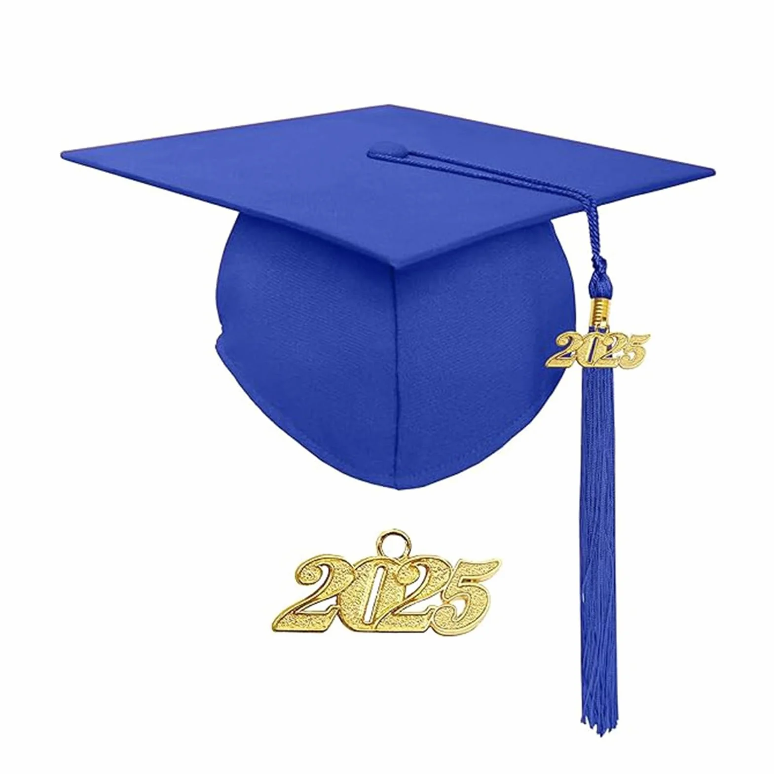 Graduation Blow Cap Ensemble Bachelor Uniforme avec chapeau V Neck Longueur Longueur à manches longues robe académique pour les étudiants en arts libéraux
