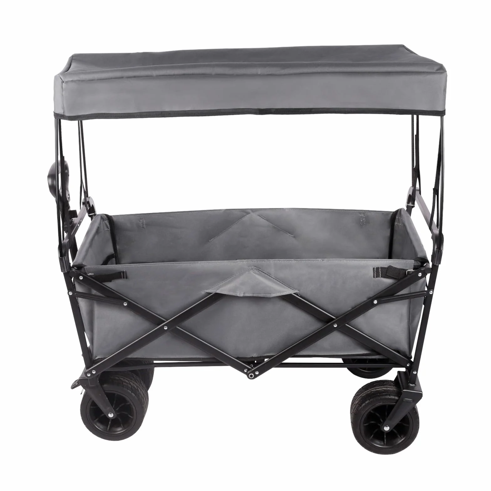 Auvent pliable pour chariot de jardin Oxford 600D Gris résistant à l'eau