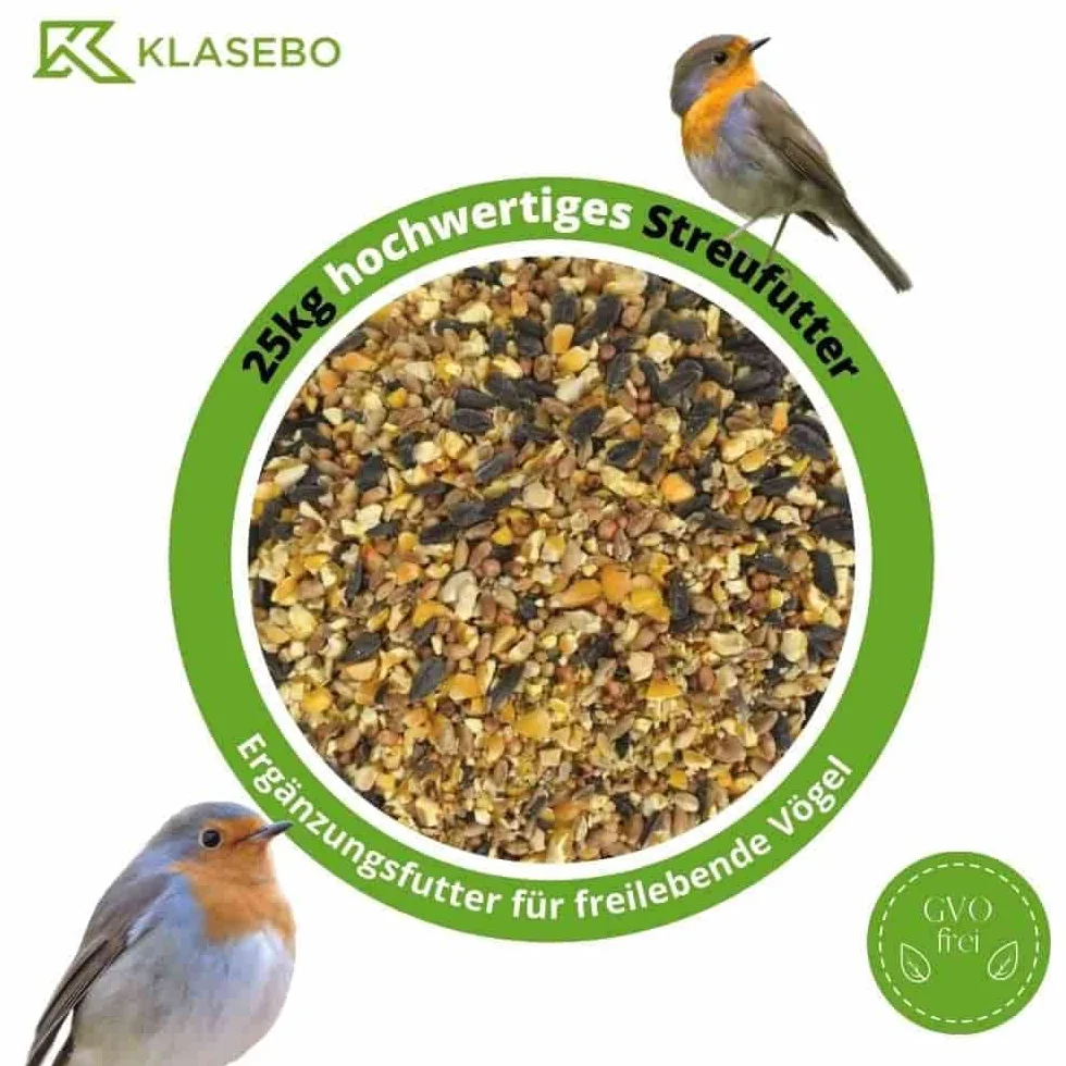 KLASEBO Nourriture pour Oiseaux Sauvages 25 kg Mélange Graines Oiseaux du Ciel