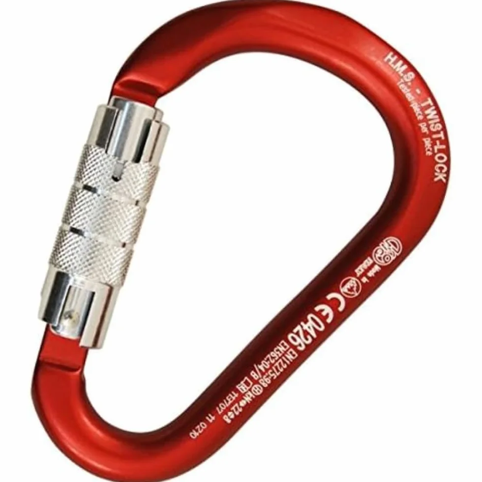 Kong HMS Classic Twist Lock Connecteur Mixte Adulte 12 cm Rosso/Lucido