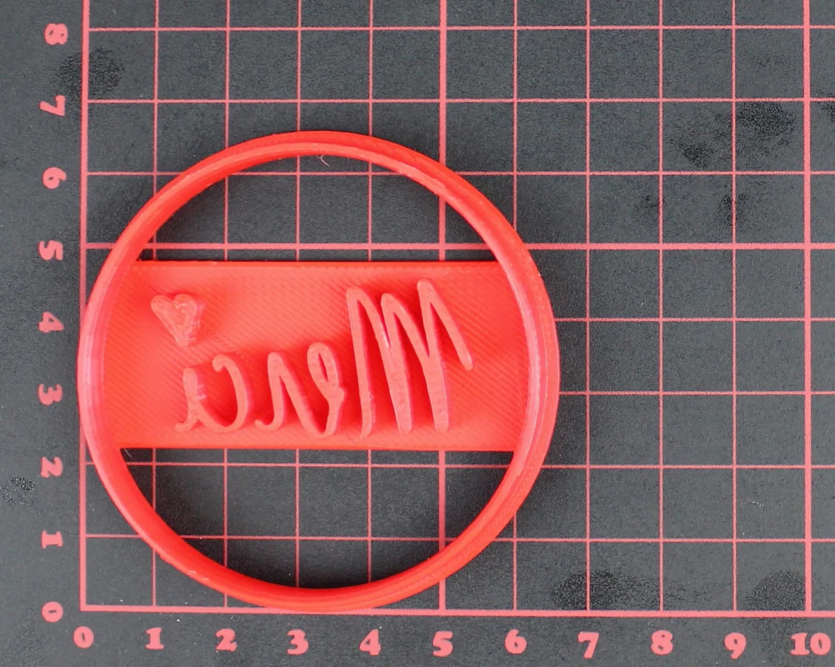 Emporte-pièce rond "Merci" Couleur au choix Fabriqué en France