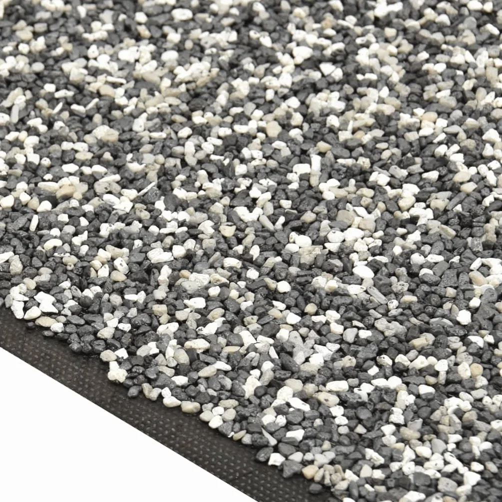 Tomostar Revêtement de Pierre Tapis Gravillonnée Gris 200x100 cm