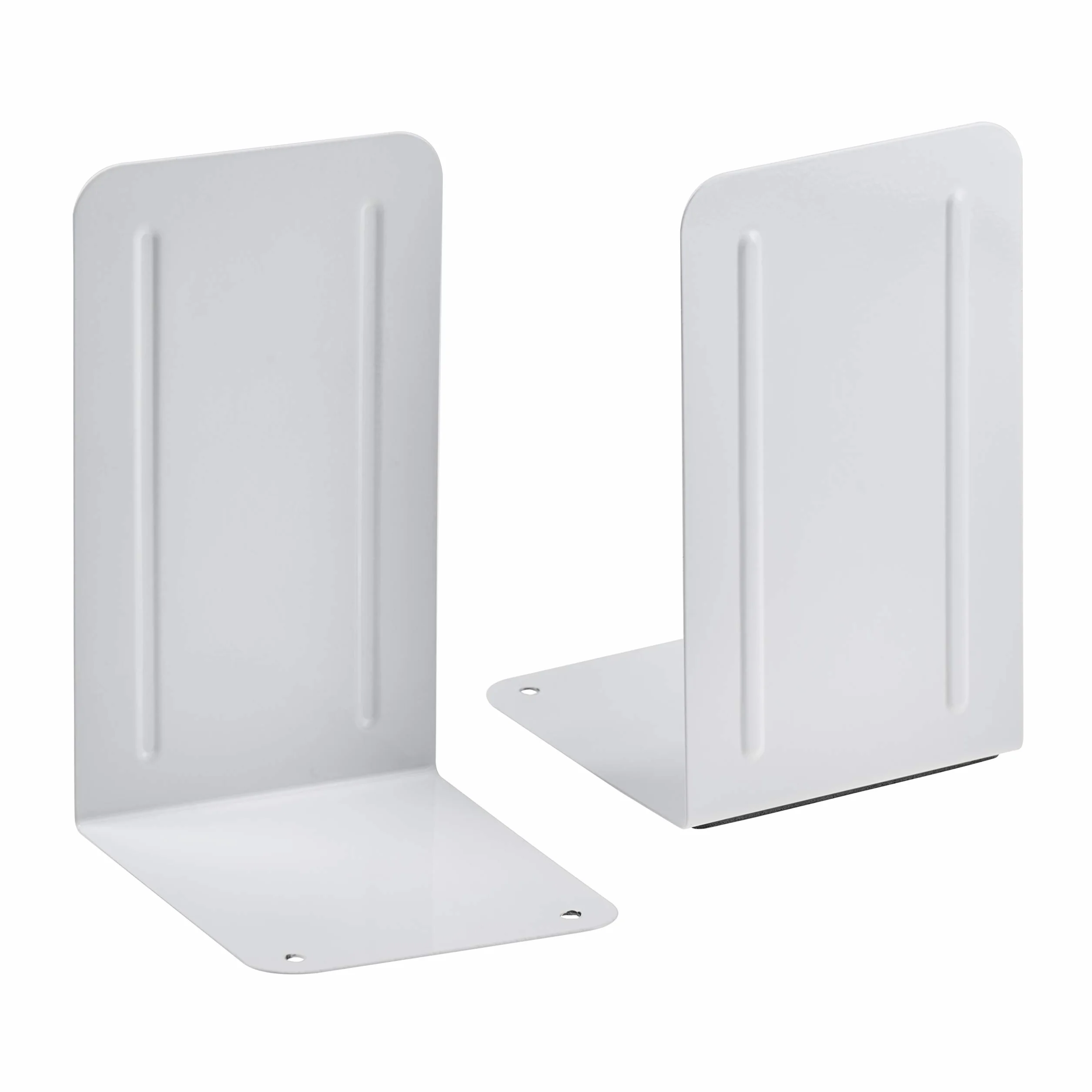 Acrimet Serre-Livres en Métal Blanc 1 Paire
