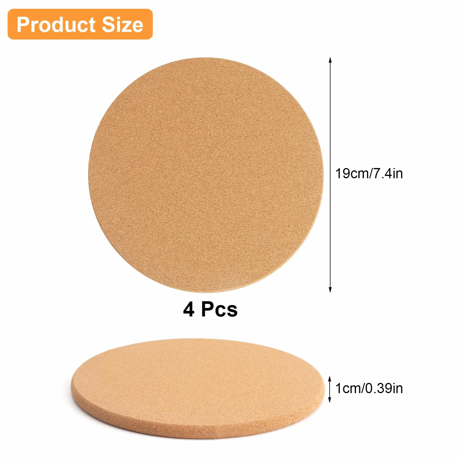 Dessous de Plat en Liège 19 cm Ronds pour Casseroles et Poêles