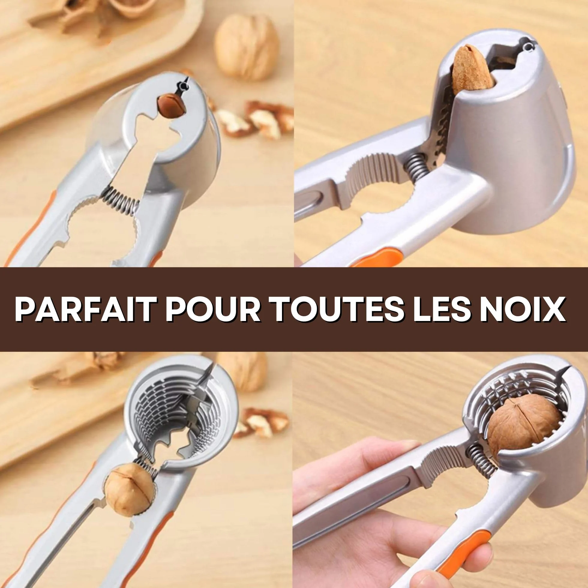 Pince Casse Noix et Noisettes Professionnel Acier | Casse Amandes | Ouvre Noix Puissant