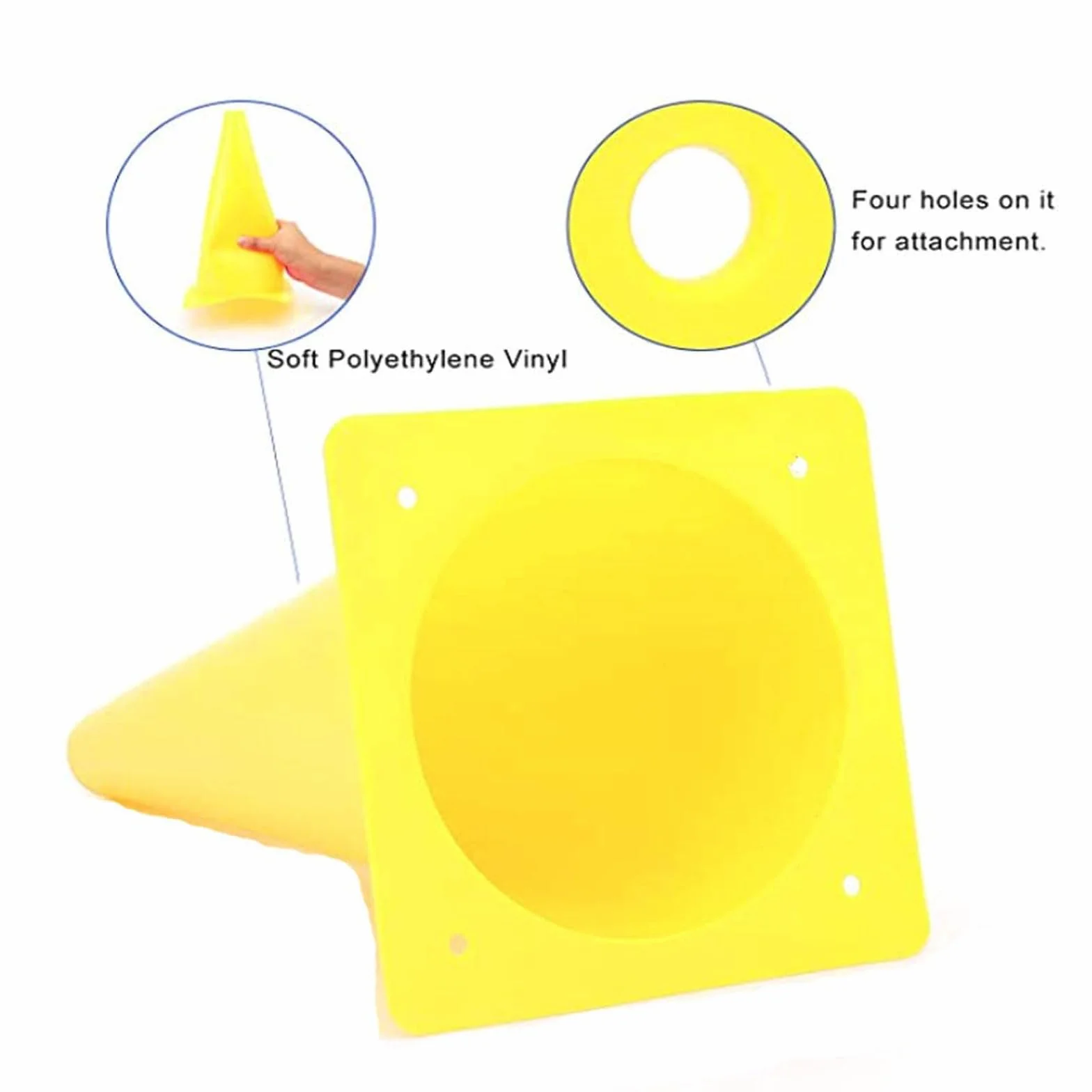 Cônes de Signalisation 18CM Plastique Football Basket-Ball Entraînement 6 Pièces