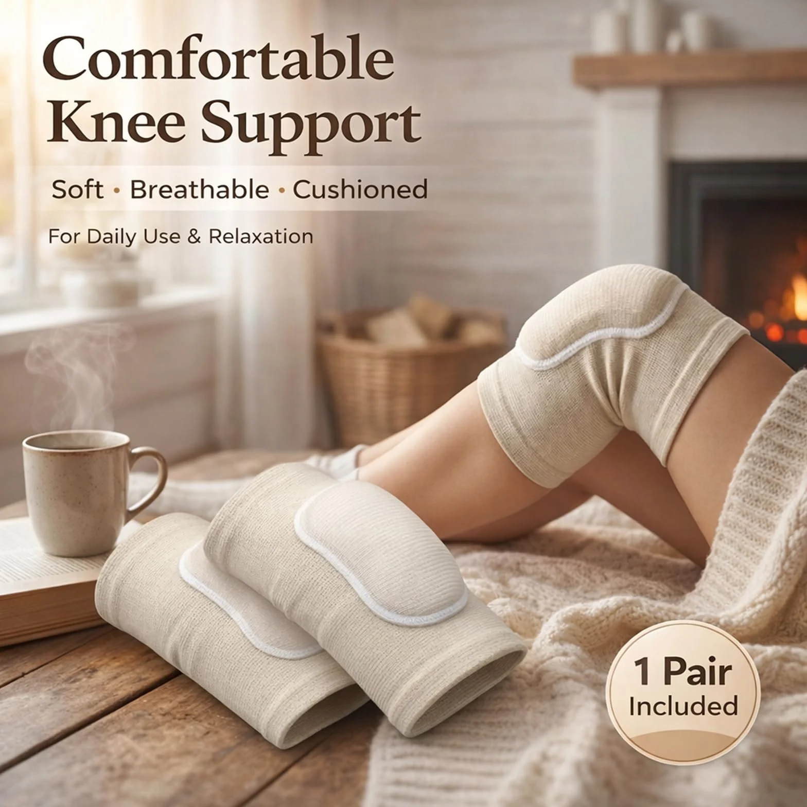 1 Paire Genouillères Danse en Mousse – Protection Souple pour Genoux, Genouillère Sport Respirante pour Danse Yoga Entraînement