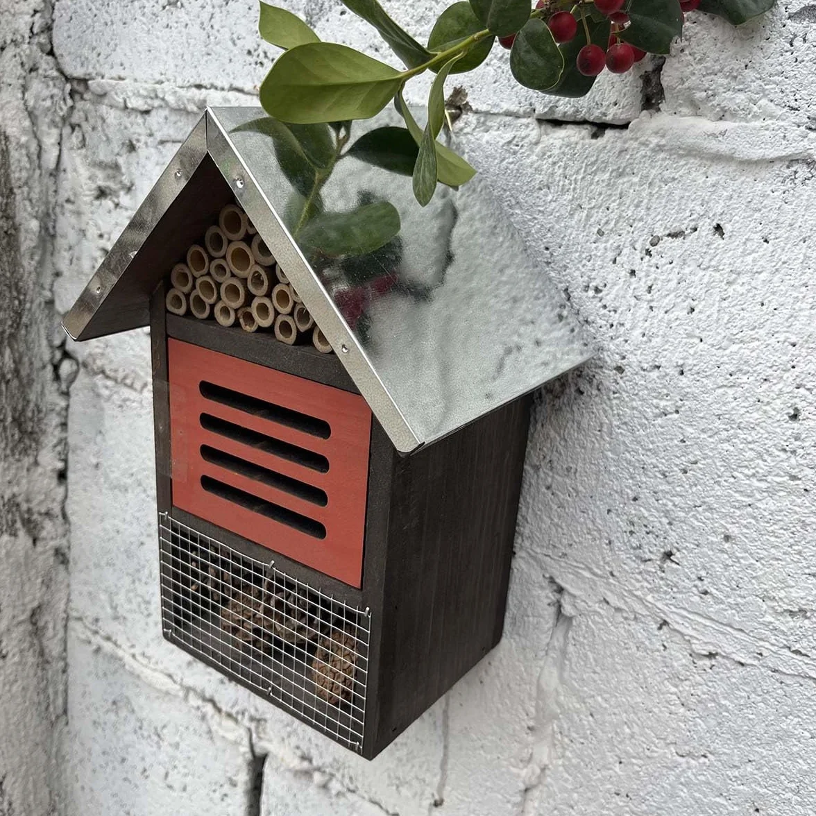 Maison d'abeilles suspendue en bois - Hôtel à insectes pour jardin