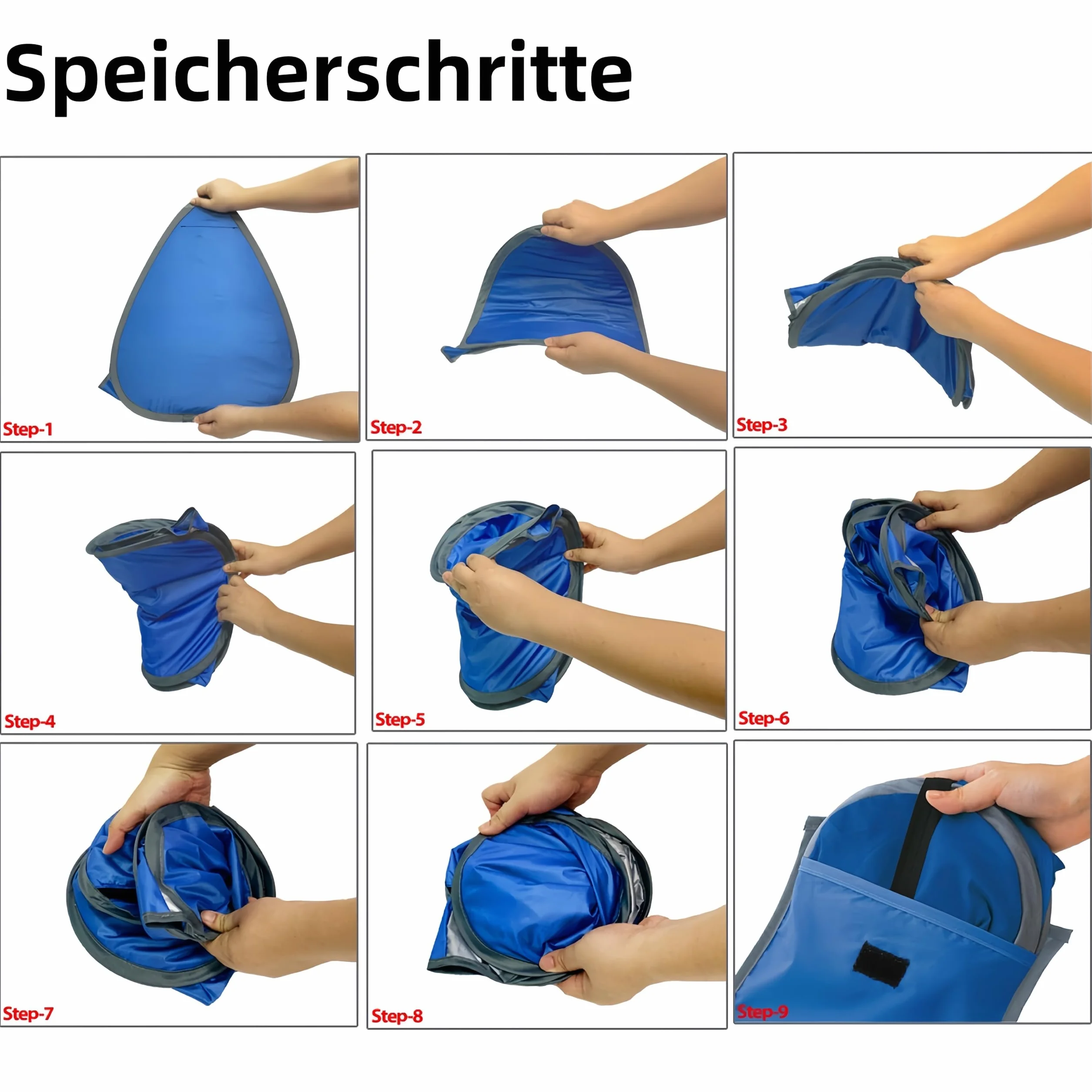 Protection solaire portable - Tente de plage automatique - Pop-up - Protection solaire - Voyage - Mini tente de tête - Double sort bleu