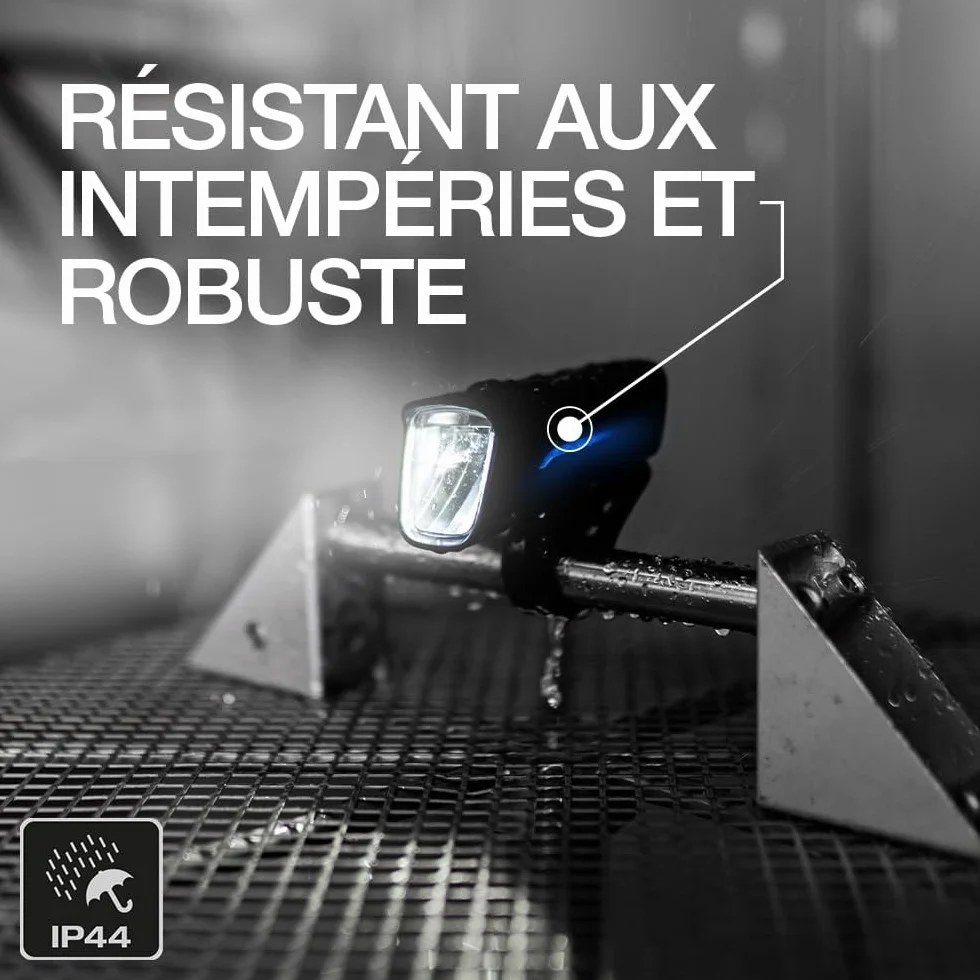 Osram LEDsBIKE Race 50 Set, Jeu d'éclairage de vélo Rechargeable, Jeu d'éclairage LED Avant et arrière, Trois Niveaux de luminosité, 50 lux, Homologué StVZO