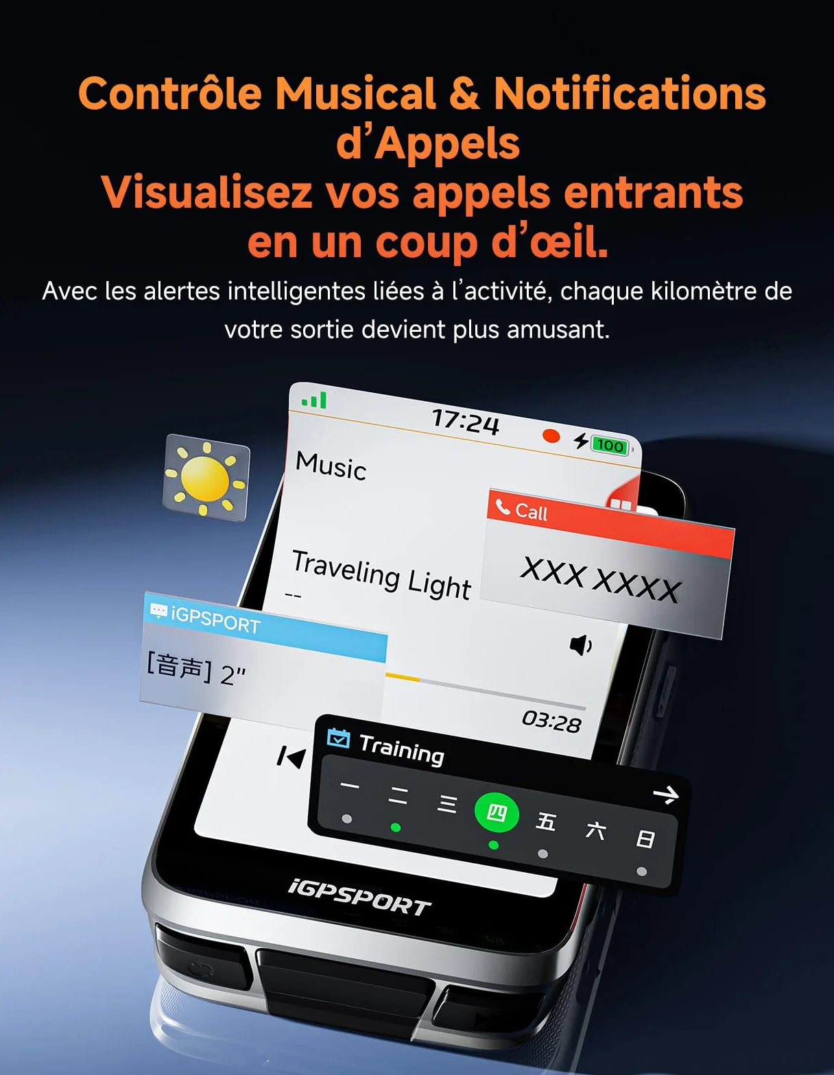 iGPSPORT BiNavi Compteur Velo sans Fil, 3,5" Tactile Fonction VO2, d'Analyse d'Entraînement, Enregistrement Continu, Détection de Mouvement, Commande Musicale et Caméra d'action, iClimb Pro, 35H