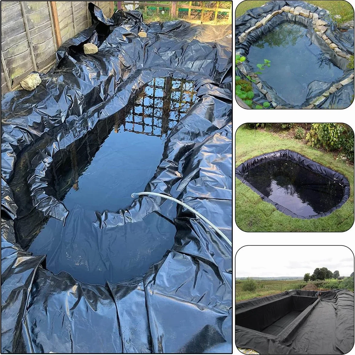 Revêtement de Bassin HDPE 5x8m Pliable Caoutchouc Cascade Étang Poisson