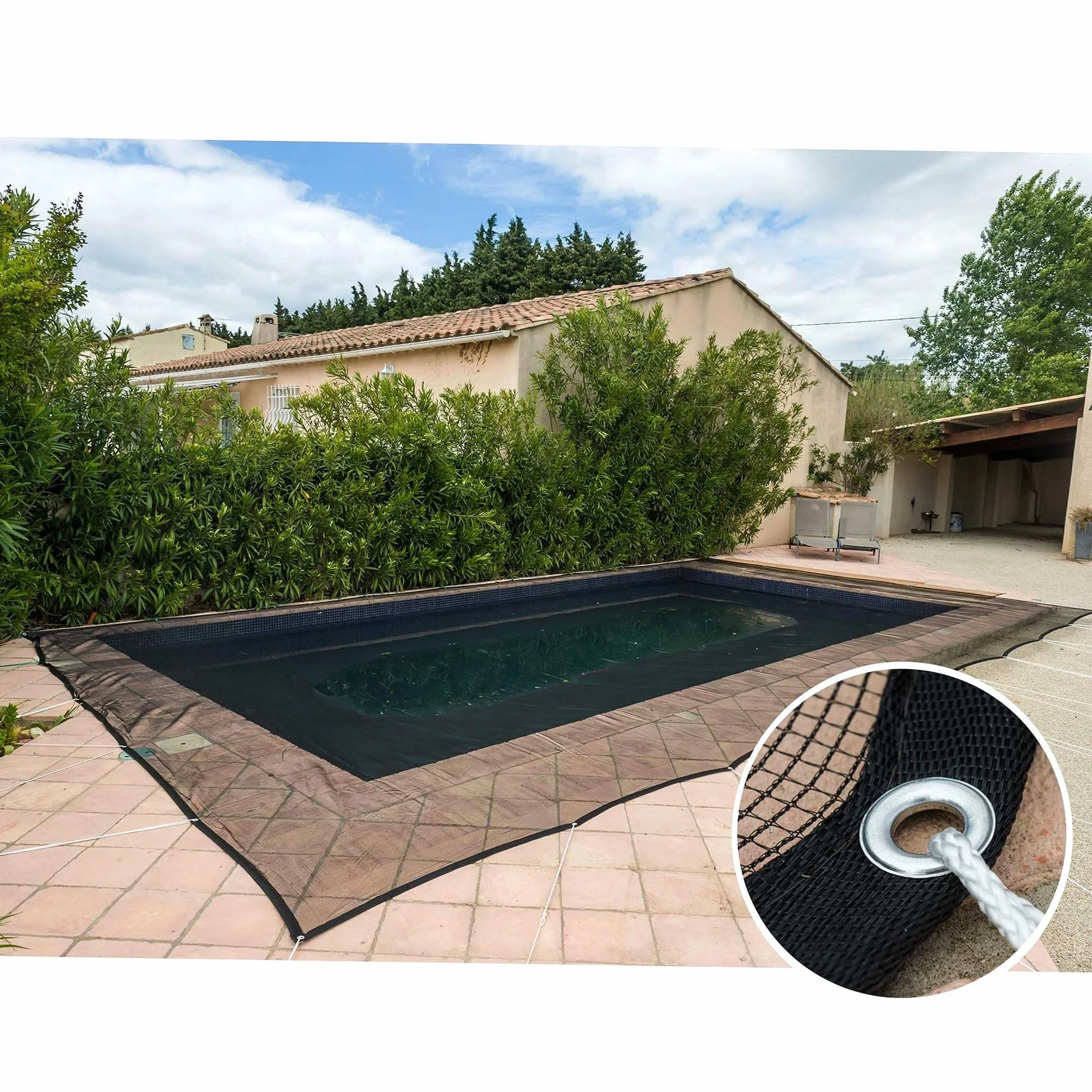 WERKA PRO Filet de Protection Piscine 100g/m2 4 x 5 m