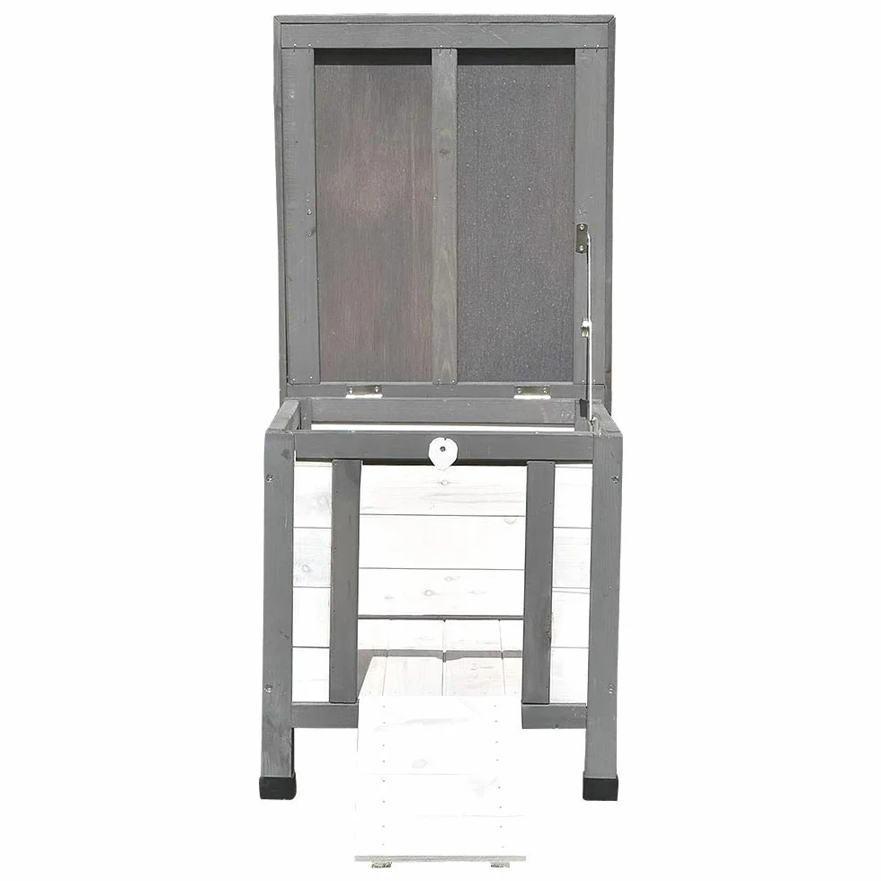 Melko Maison pour hérisson résistante à l'hiver 50 x 45 x 43 cm Gris/blanc