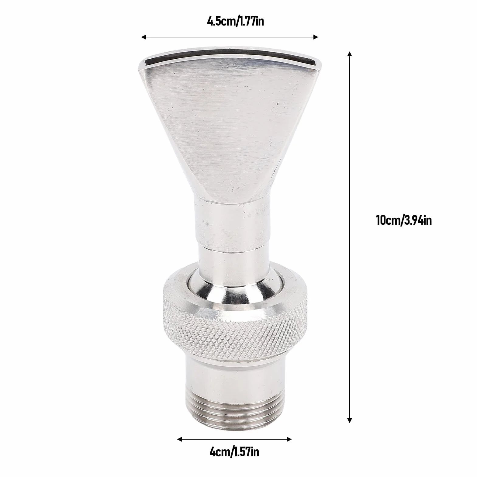 Buse de Fontaine en Acier Inoxydable, Filetage 3/4" et 1/2", Bec de Canard Plat, Universelle pour Jardin