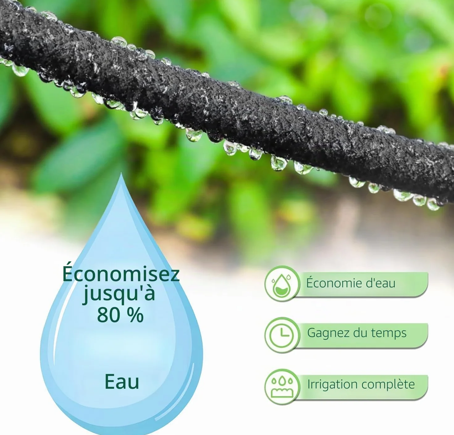 Tuyau Poreux Microporeux pour Irrigation Goutte à Goutte 50m