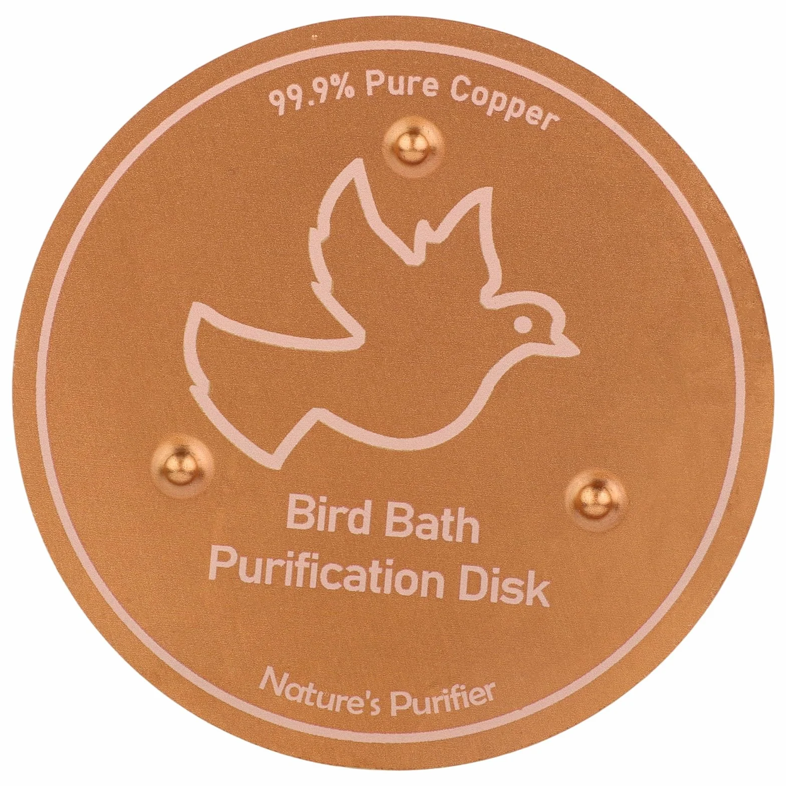 Penitue Disque Cuivre 10cm Support Triple Point Robuste Purification Bain d'oiseaux