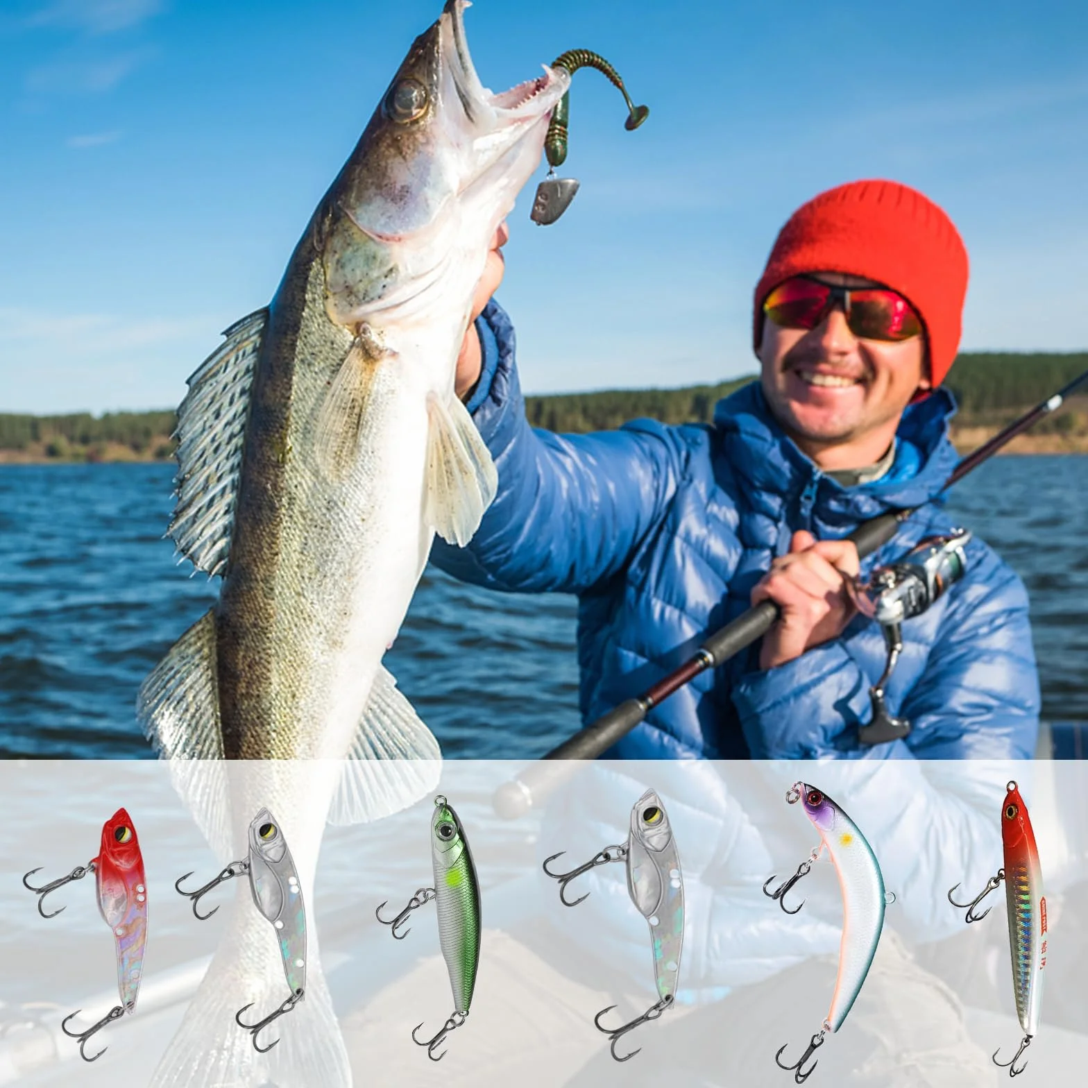 CATELL 100 Pièces Bas de Ligne de Pêche, 5 Tailles Bas de Ligne en Acier Inoxydable avec Émerillon et Mousquetons Bass de Ligne Carnassier pour la Pêche Toutes Sortes de Poissons(10/15/20/25/30 cm)