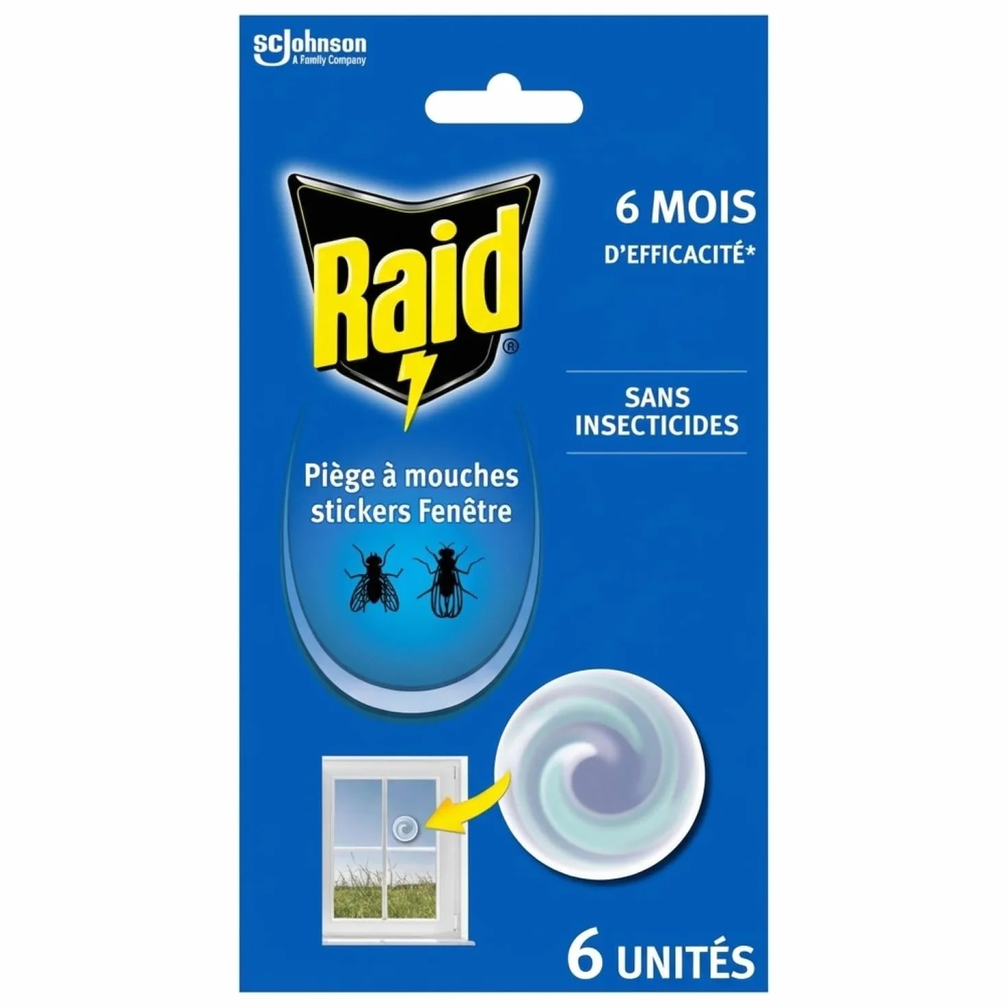 Raid Piège à Mouches Sans Insecticides 6 Pièges Efficacité 6 Mois