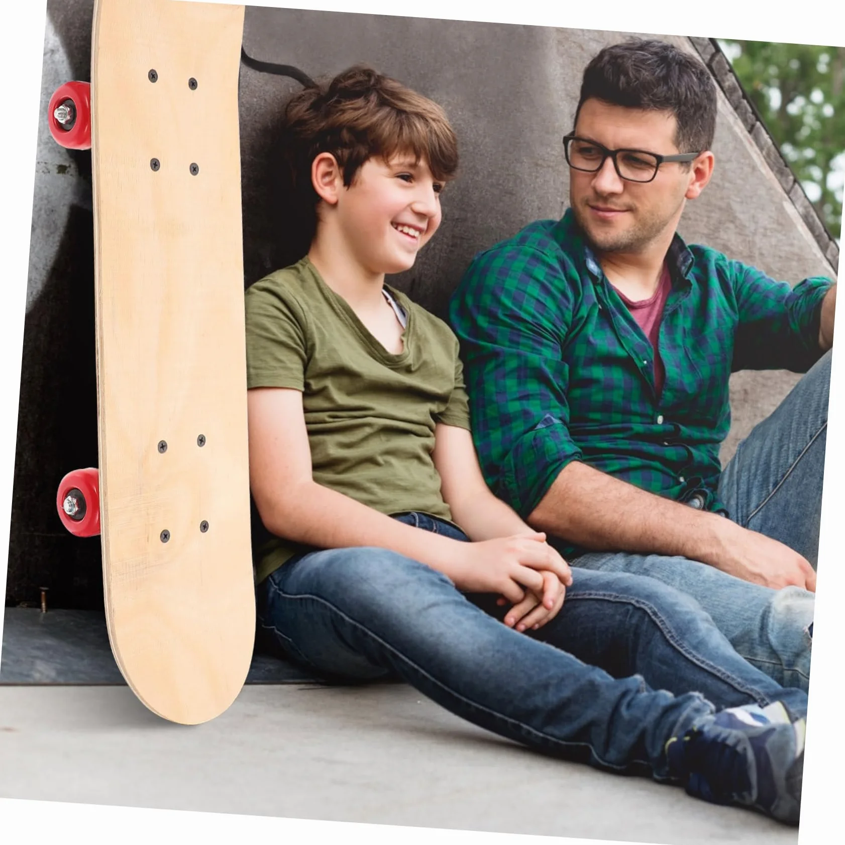 HANABASS Planche De Skateboard Vierge DIY Graffiti pour Customisation Et Peinture CréAtive Enfants Et Adultes, 58.5X14.6X8 CM