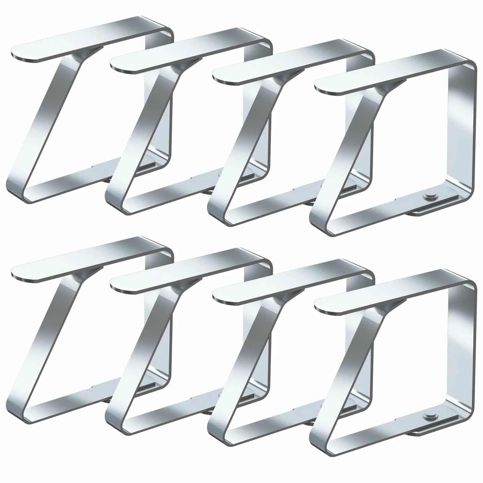Blooven Pinces à Nappe 8 Pièces Acier Inoxydable Anti-Glissant pour Tables 1-3 cm