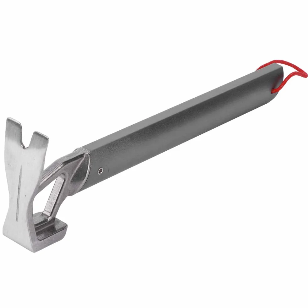 Keenso Piquet de tente et marteau de camping multifonction en acier inoxydable pour extérieur