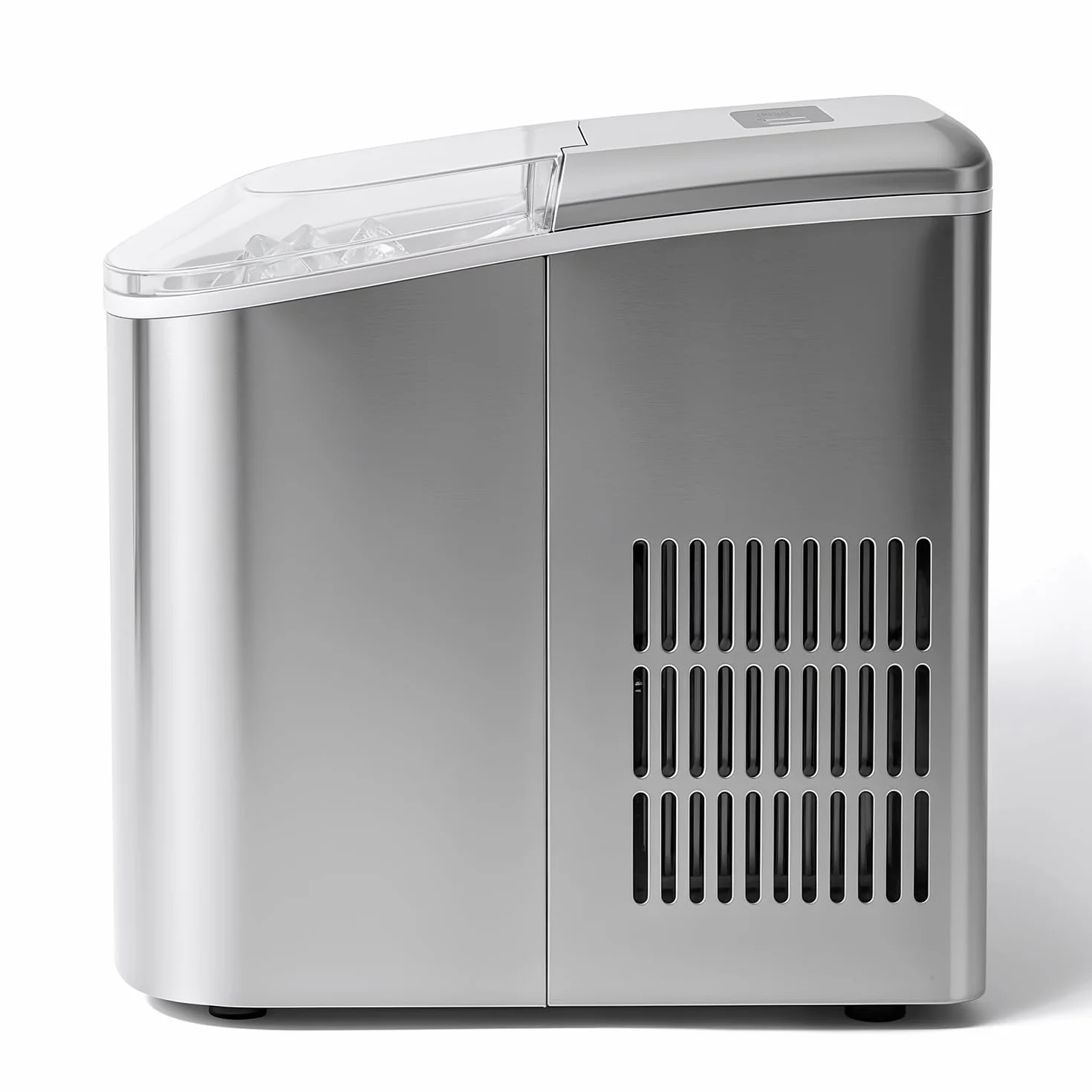 H.Koenig Machine à Glaçons KB14 Rapide 12kg/24h 9 Glaçons 6 min Réservoir 2,1L 2 Tailles Écran LCD Autonettoyante Inox