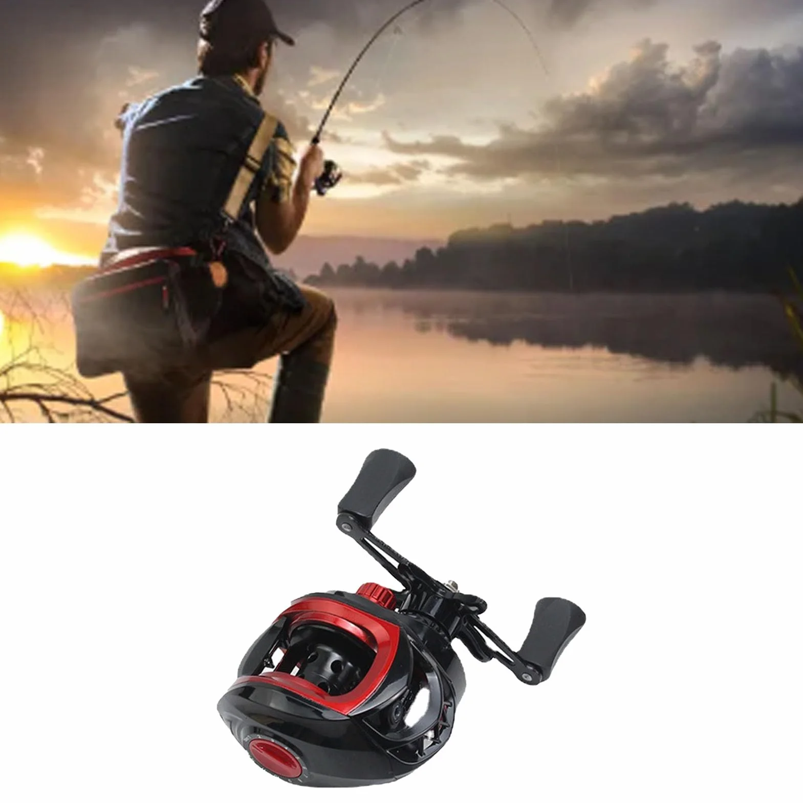 Moulinet Baitcasting Baitcaster Lisse Léger Métal Eau Douce Salée