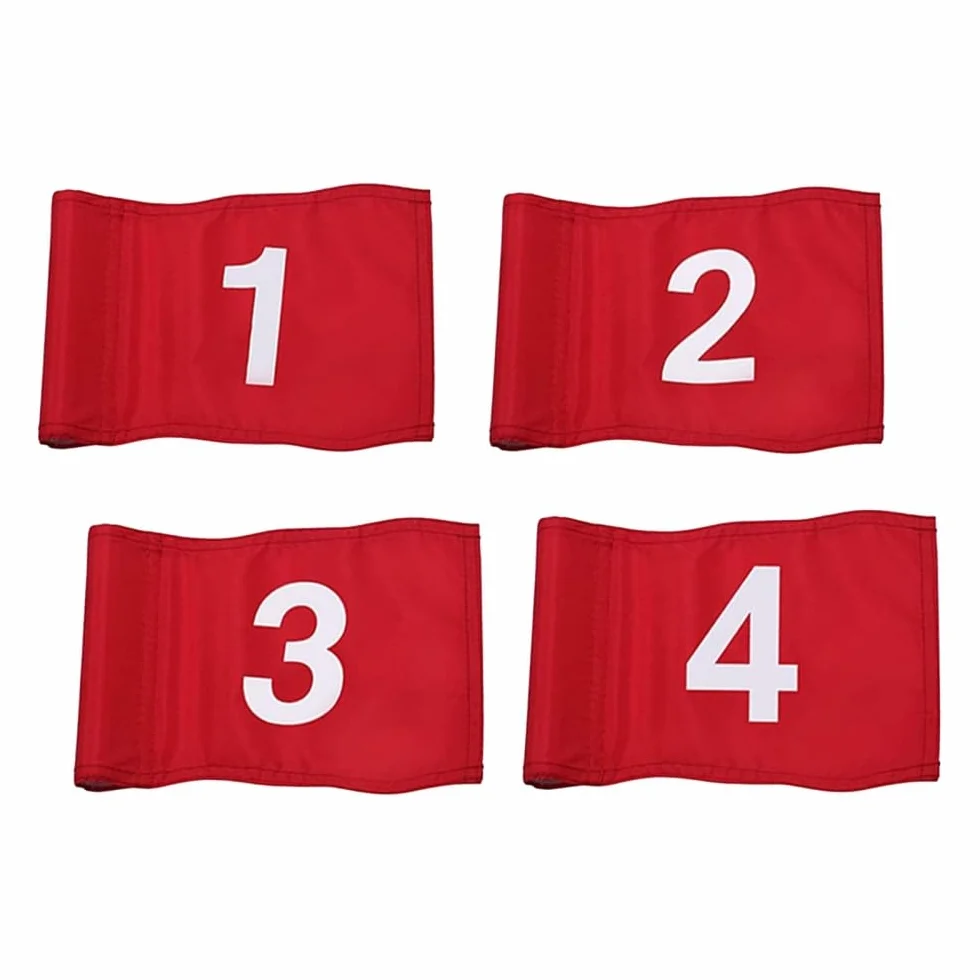 4PCS Drapeaux de Golf, Mini Drapeau de Golf avec Tube pour Jardin Intérieur Extérieur