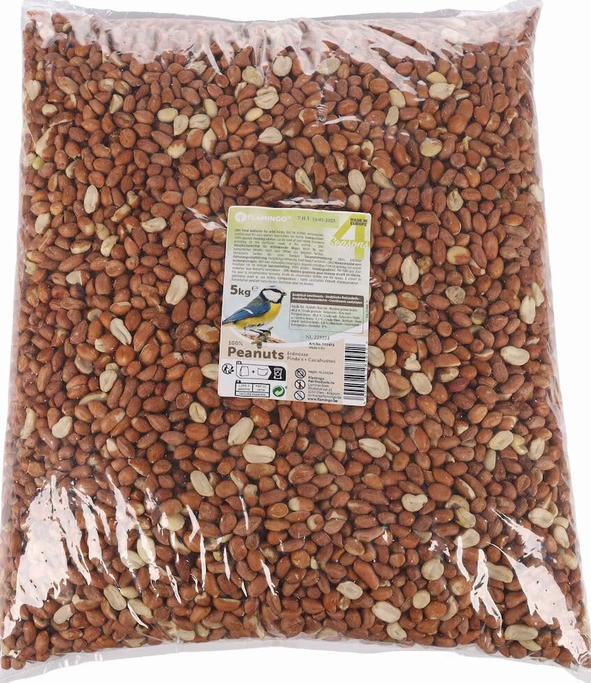 Flamingo Nourriture pour Oiseaux Sauvages Cacahuètes décortiquées Forte teneur en Huile 5kg