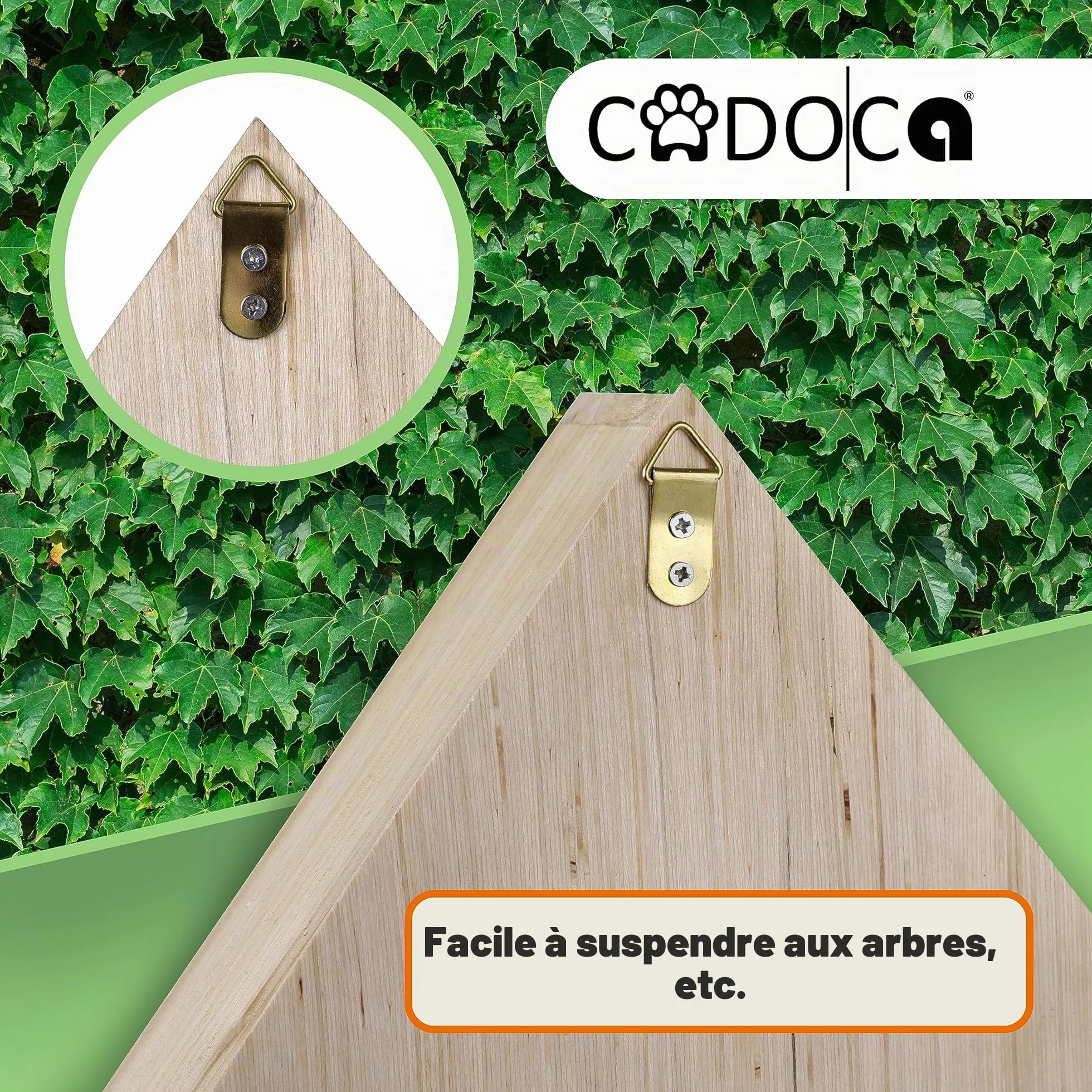 Hôtel à Insectes XXL en Bois Naturel 48x31x10 cm Maisonnette abri Refuge pour Abeille Coccinelle Papillon