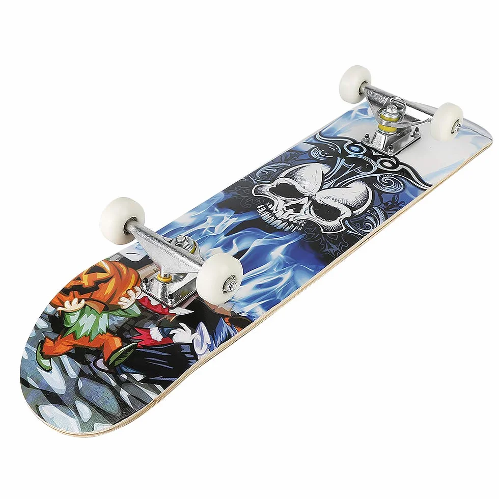 Skateboard Complet pour Enfants, Adolescents et Adultes, débutants, Double Kick Maple Deck Concave Cruiser Skateboard avec Outil en T