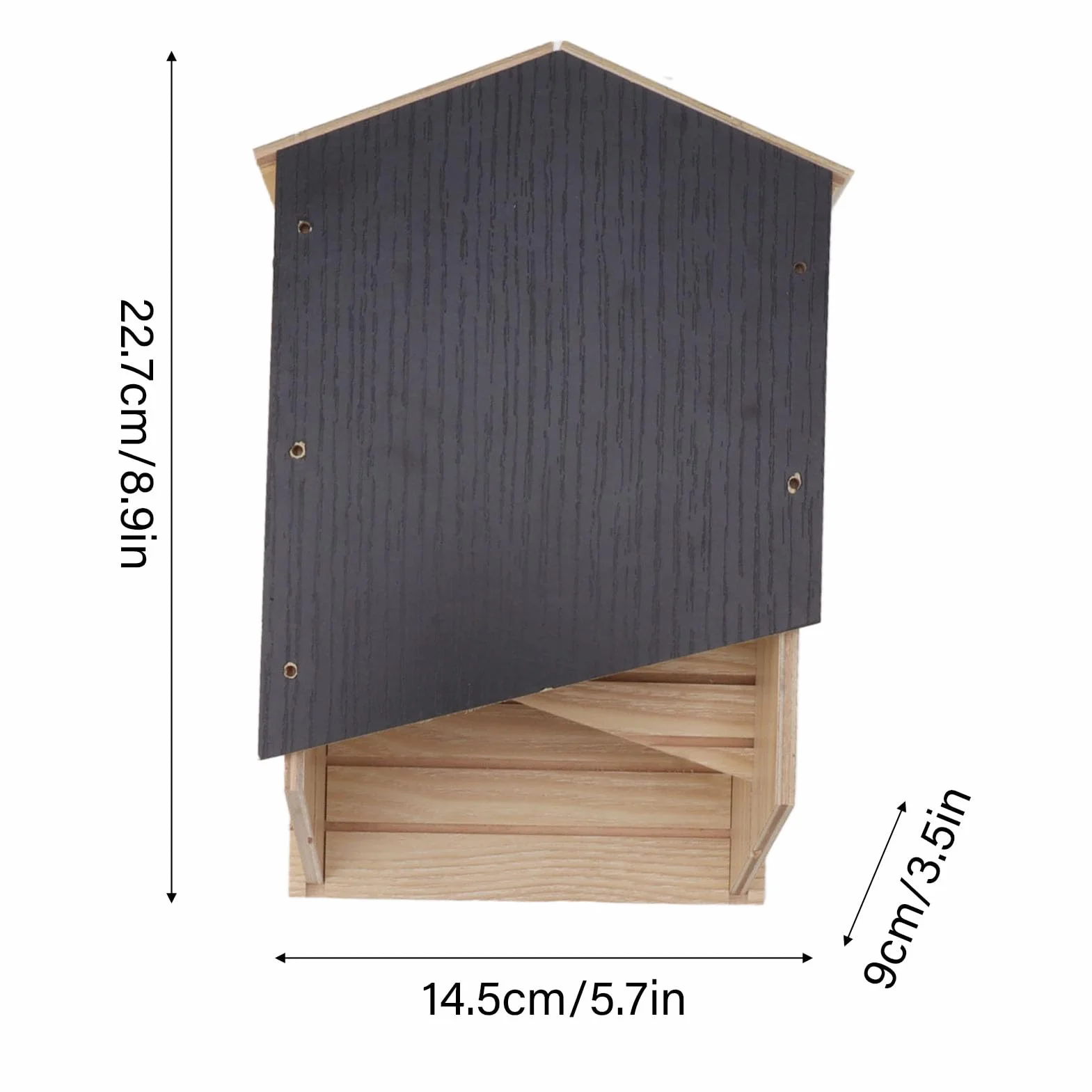 Asixxsix Abri pour Chauves-Souris en Bois Double Chambre résistant aux intempéries 5.7x8.9x3.5in