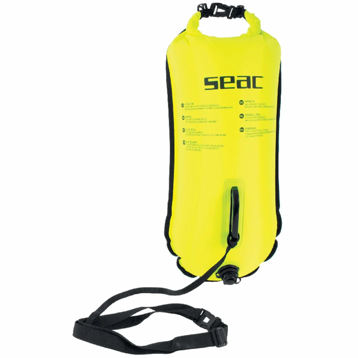 SEAC Safe Dry Bouée Gonflable de Natation, 36 x 72 cm, 28 l Adulte Unisexe, Jaune, Taille Unique