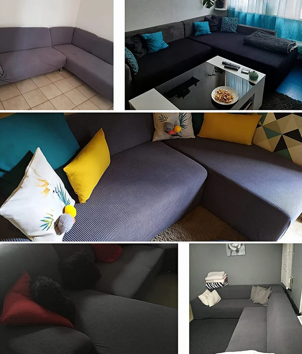 Housse de canapé extensible d'angle 1/2/3/4 places