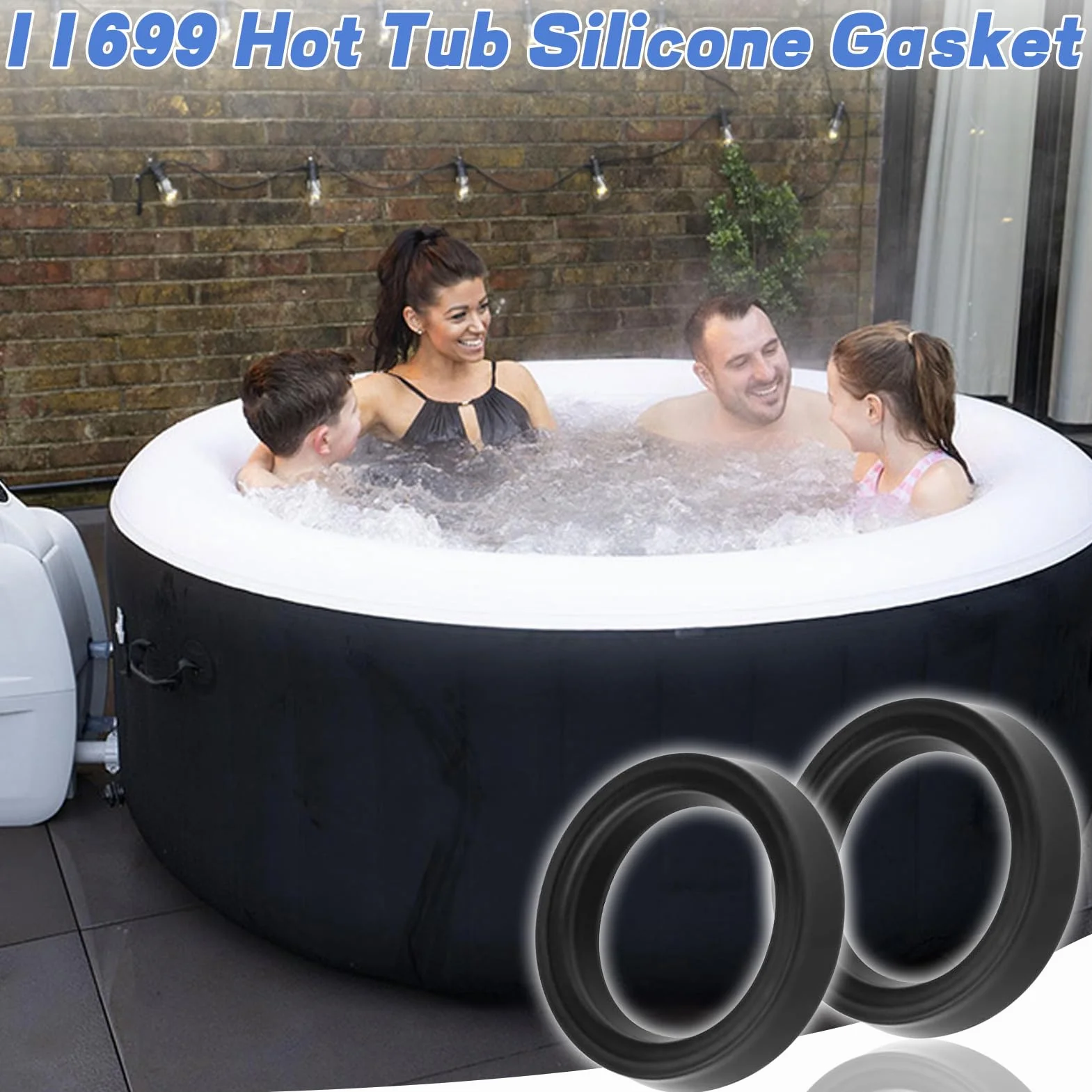 Joint de connecteur de spa de remplacement 11699 pour Intex Pure Spa, silicone, entrée et sortie, lot de 2