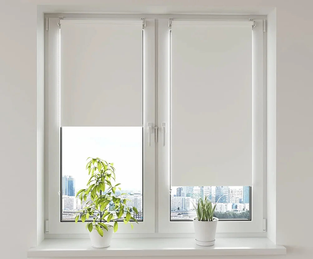 Sonello Store Occultant Klemmfix 50x100 cm Gris Opaque Store Enrouleur Fenêtres Portes Fixation sans Percage Protection Solaire