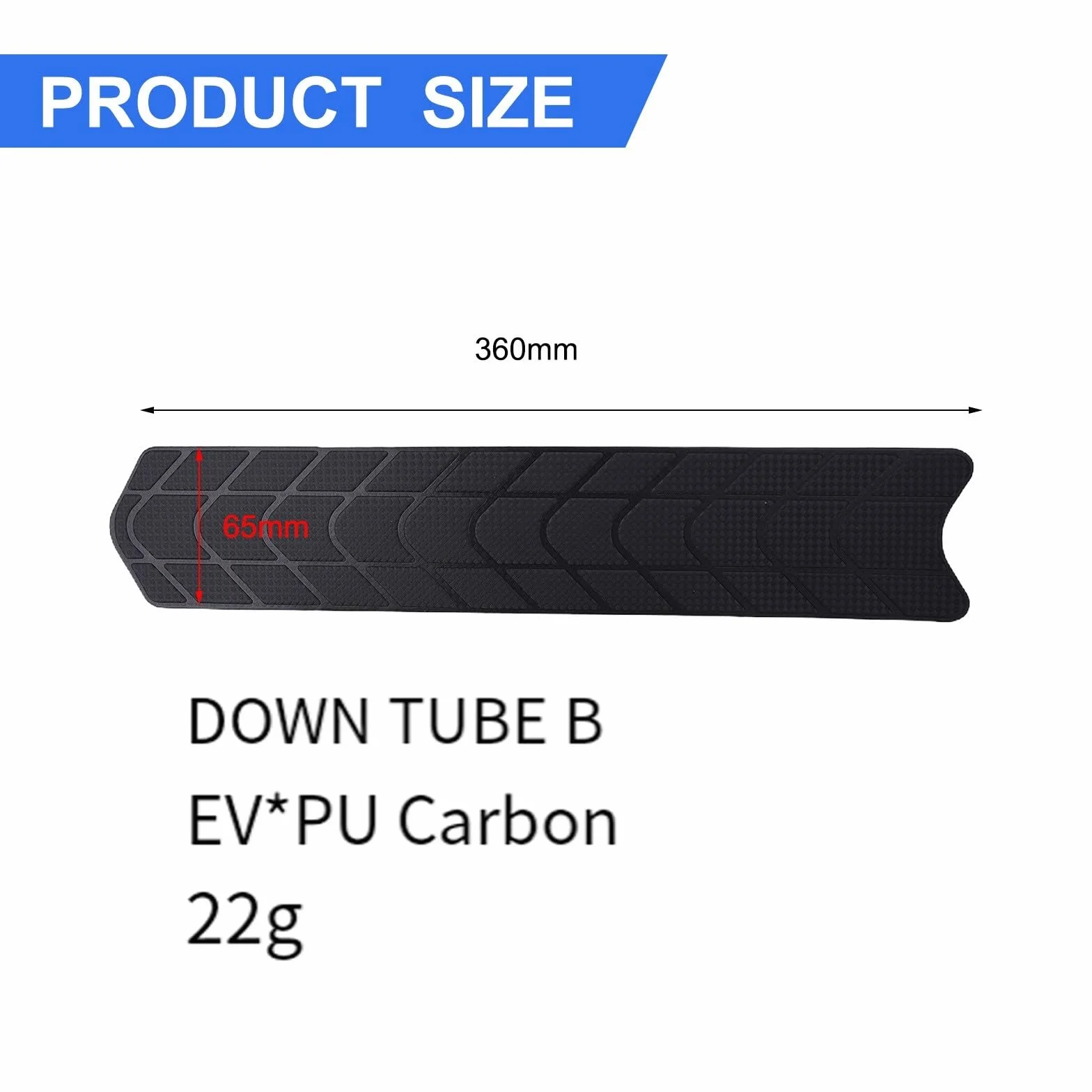 Protection de chaîne en silicone pour cadre de vélo pour éviter les rayures et les dommages causés par l'huile, léger et pour VTT et descente (tube inférieur B)