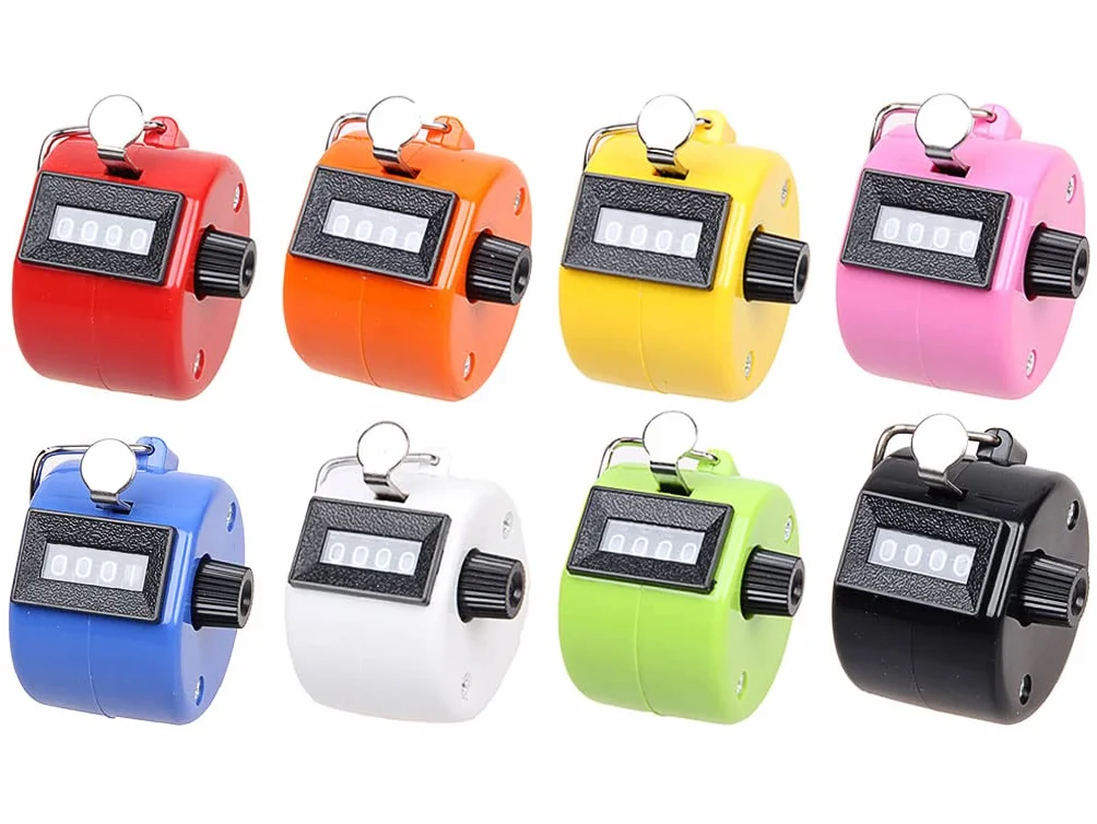Compteur à Main Mécanique 4 Chiffres, Compteur de Doigt Clicker pour Sport Entraînement Statistiques